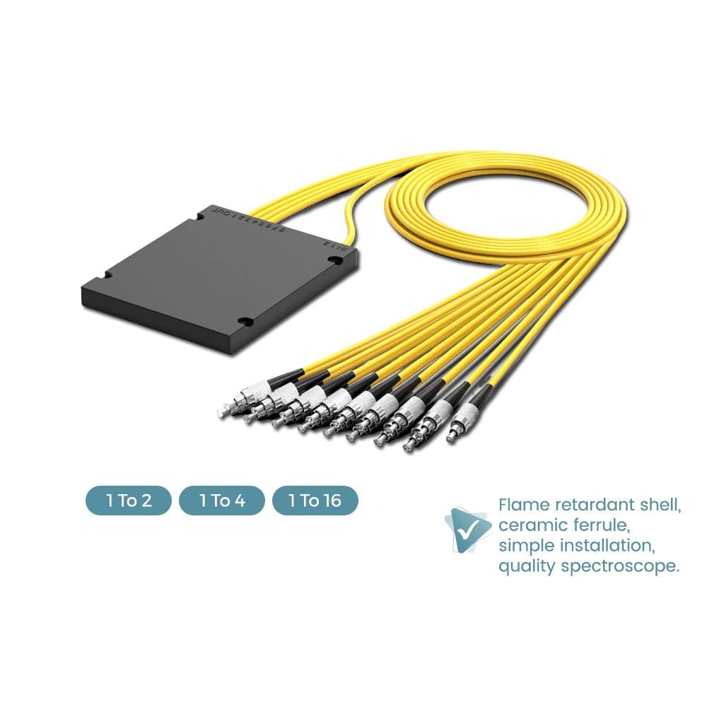 FC/UPC SINGLEMODE MULTIMODE FIBER OPTIC PLC SPLITTER