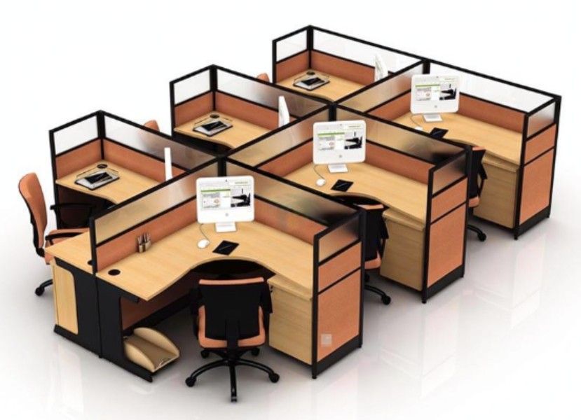 WORKSTATION WITH MOBILE PEDESTAL / CLUSTER OF 1 / CLUSTER OF 2 / CLUSTER OF 4 / CLUSTER OF 6 / OFFICE TABLE