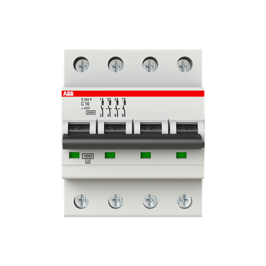 ABB *ABB System Pro M Compact S200P MCB, 4P Poles, 10A Curve C