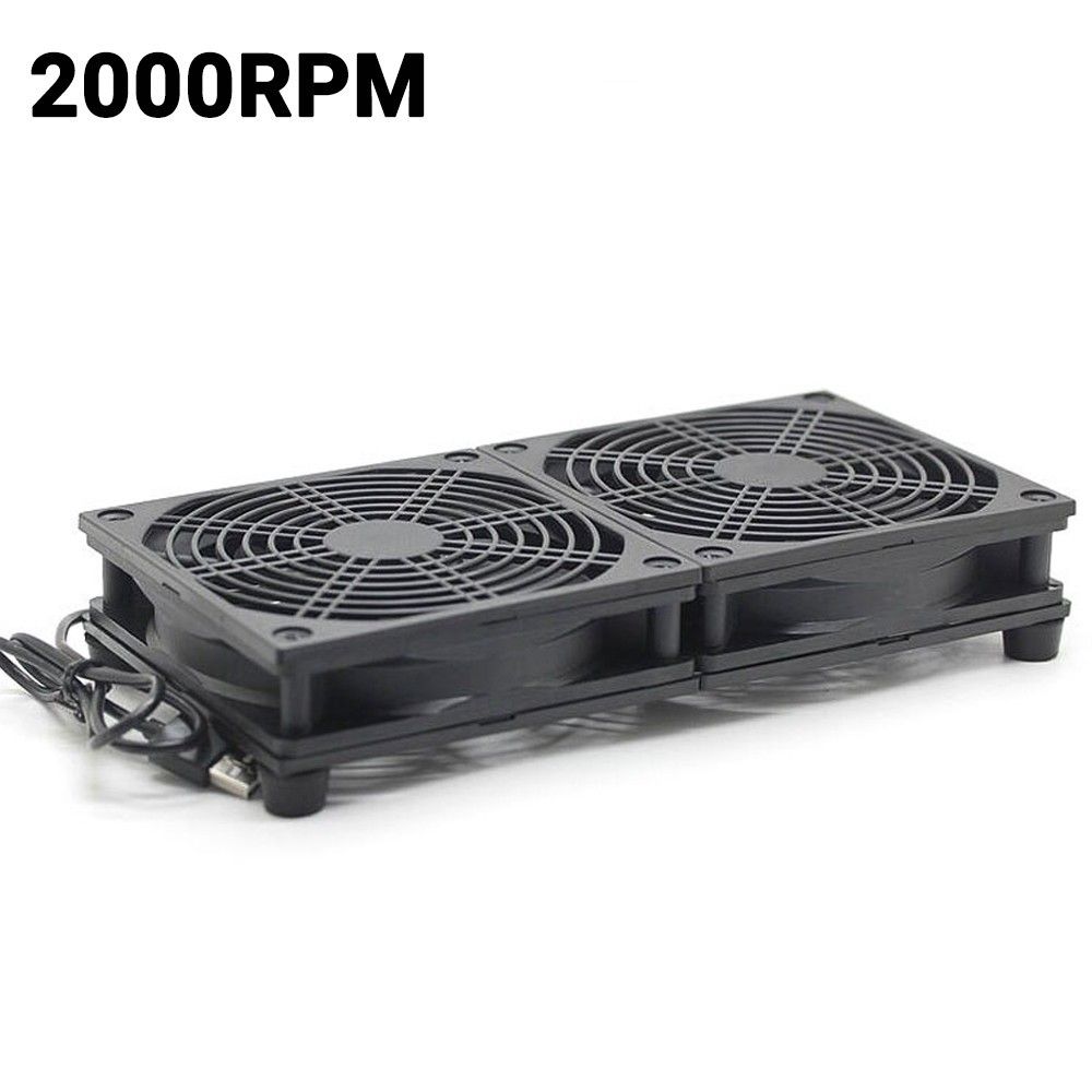 USB 5V Powered 2000RPM Dual Cooling Fan