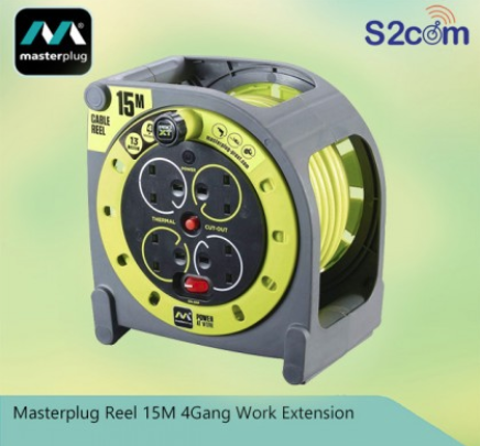 Masterplug Reel 15M 4Gang Work Extension (HMU15134SL-PX)