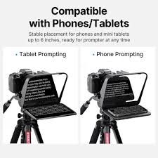 Ulanzi RT02 Universal Teleprompter Remote Control Camera Lens Adapter for Smartphone Tablet Pad Tab