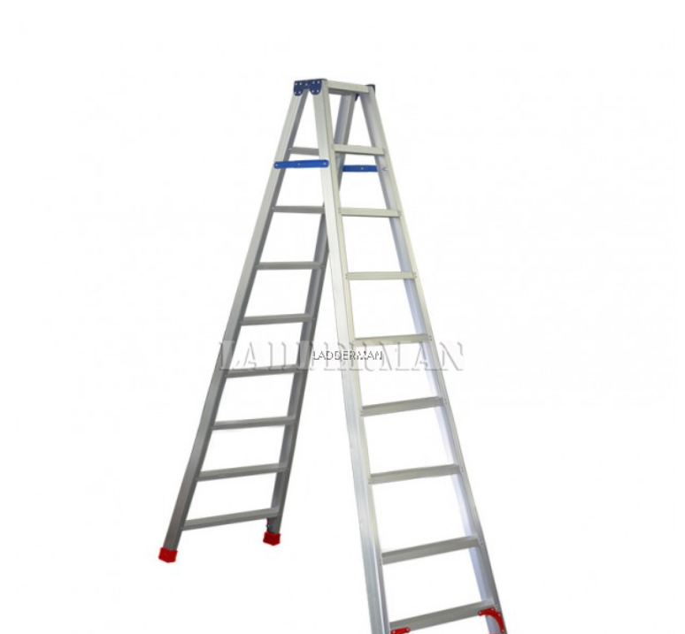 (2.7M + 2.7M) 5.4M 17 Step Multifunctional Dual Purpose Two Way Aluminium Ladder