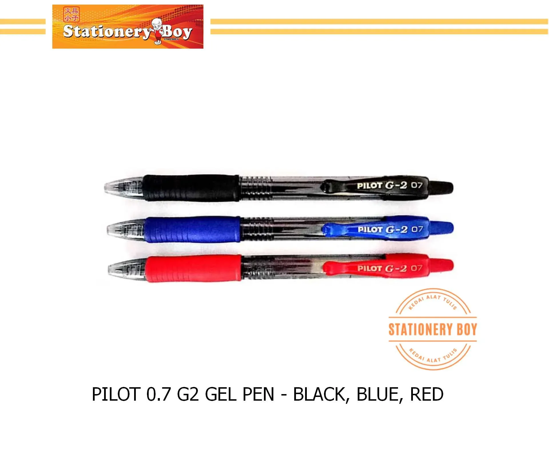 PILOT 0.7 G2 Gel Pen / Pen Dakwat Gel - Fine 0.7mm