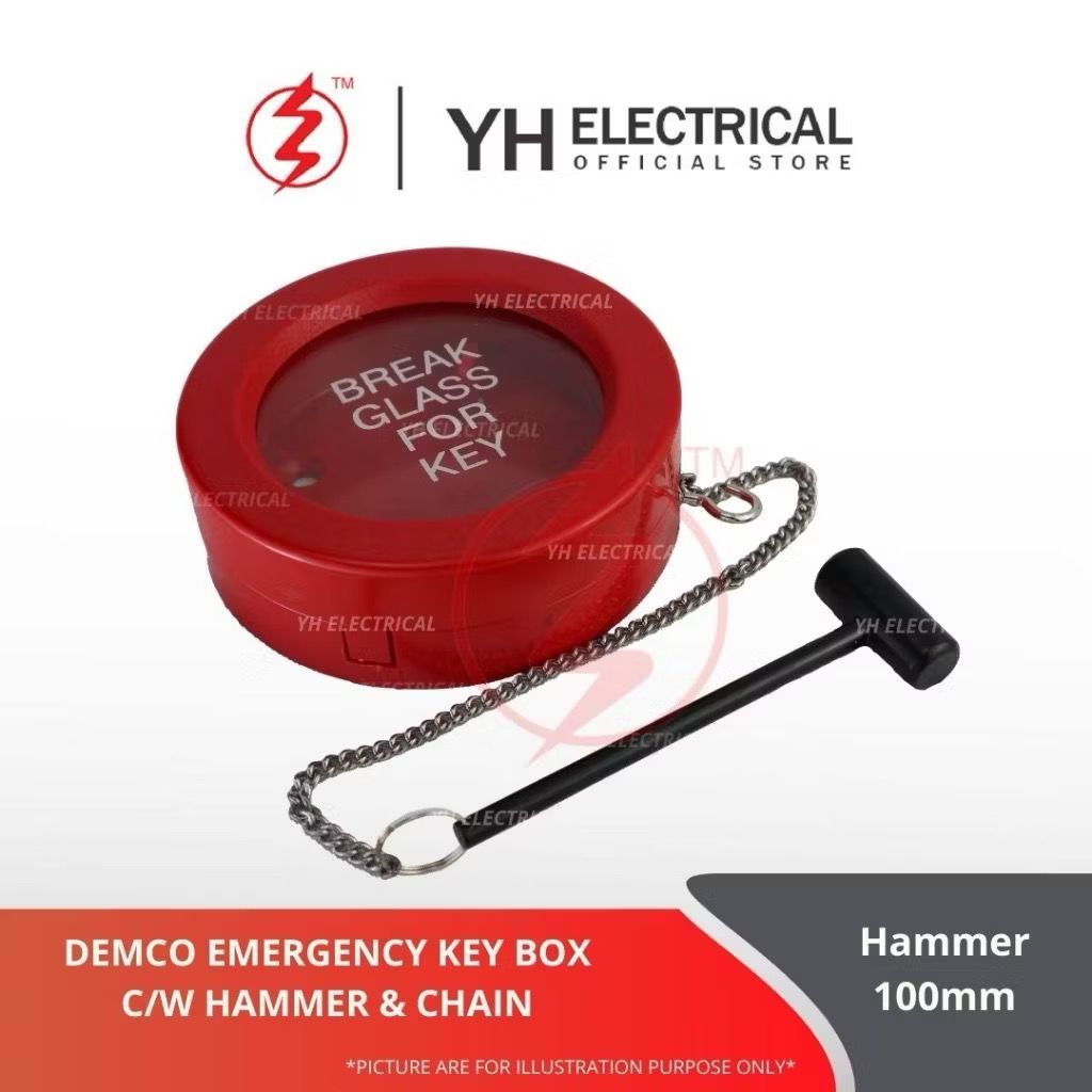 Demco Emergency Key Box C/W Hammer 100mm & Chain