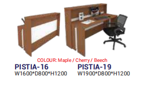 OFIS SERIES RECEPTION COUNTER SERIES PISTIA-16 / PISTIA-19 _ COLOUR: MAPLE / CHERRY / BEECH