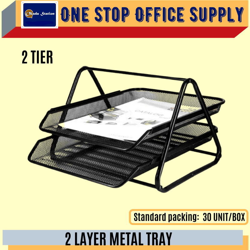 OKADA / DING LI & OTHER 2 LAYER METAL DOCUMENT TRAY /Okada /Ding Li /Document Tray /Tray /Metal Document Tray /Metal Tray /2 Layer Metal Document Tray