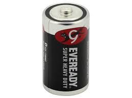 Eveready Super Heavy Duty D Battery (2's/card)