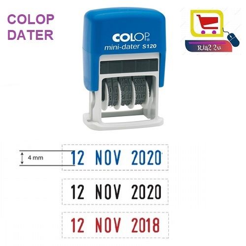 COLOP Mini Dater Stamp 4mm X 42mm S120 / COLOP DATER RTSB