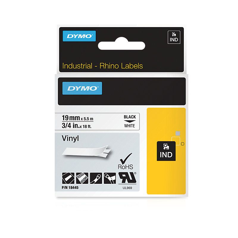*Dymo Rhino Industrial Labels Cartridge 19mm x 5.5m
