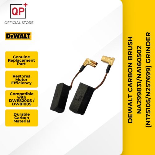 DEWALT CARBON BRUSH NA299831/NA160502 (N175105/N257699) GRINDER DWE8200S DW8100S l BERUS KARBON l 碳刷-NA299831/NA160502