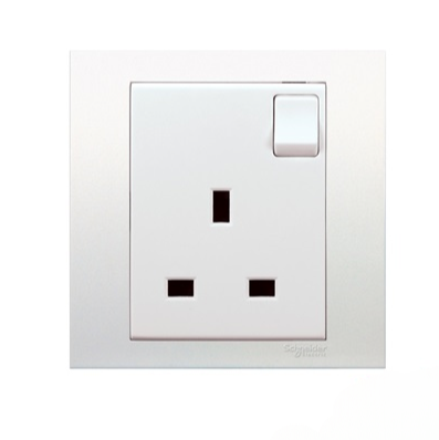SCHNEIDER VIVACE KB15_WE_G11 13A 250V 1GANG SWITCH SOCKET OUTLET (FLUSH)