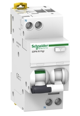 SCHNEIDER , Acti9 iDPN N Vigi, 1P+N, 16A, C curve, 6000A, A type, 100mA