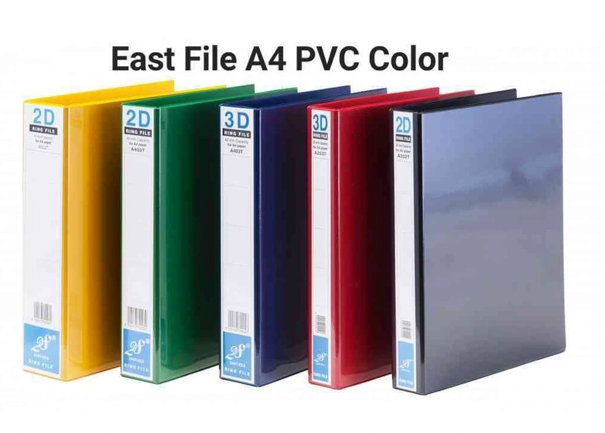 East File F1 A4 Color PVC Ring 2D 40mm
