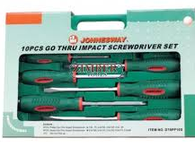 JONNESWAY 7PCS GO-THRU IMPACT SCREWDRIVERS SET