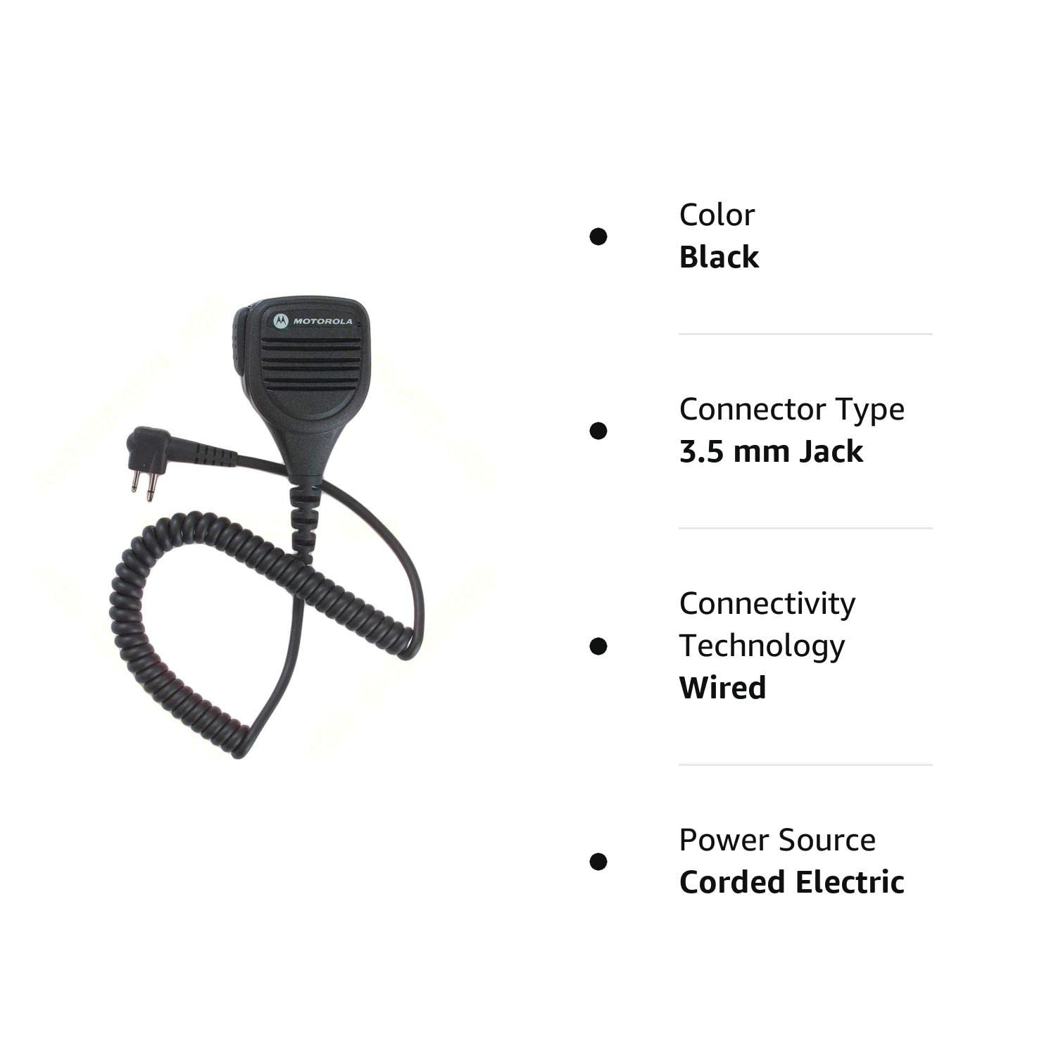 MOTOROLA M PORT PMMN4013A CP1300/GP3688 GP3188 XIR P3688 YAESU FT-65R/4XR PTT MIC WALKIE (ORIGINAL MOTOROLA)