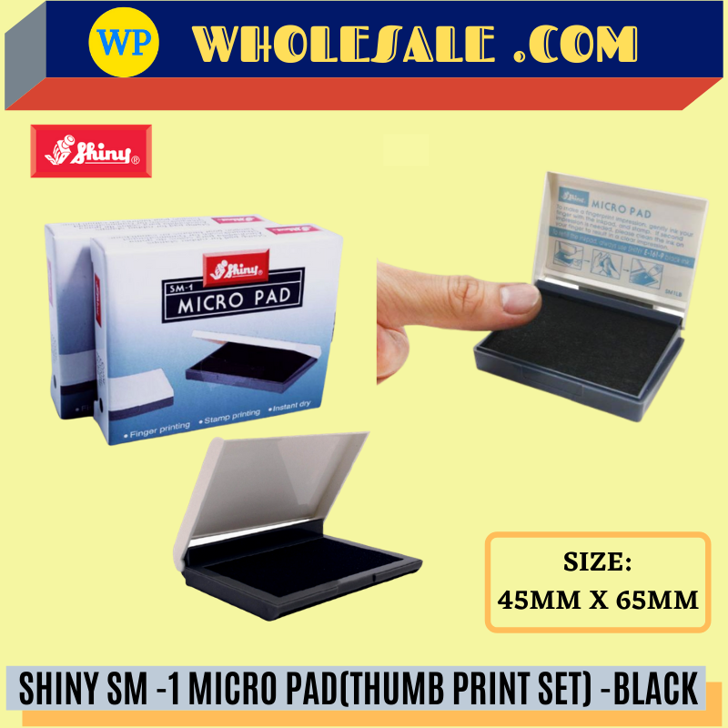 SHINY MICRO PAD SM-1 (THUMB PRINT SET) -BLACK /Shiny /Thumb Print Set /Micro Pad /Shiny SM-1