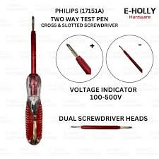 PHILIPS™ ✦TWO WAY +/- (17151A) / test pen electrical electric SCREW head and FLAT head Panda
