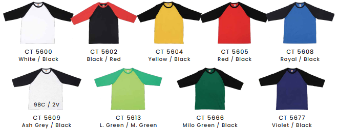 CT56 RN Raglan (3/4 Sleeve)