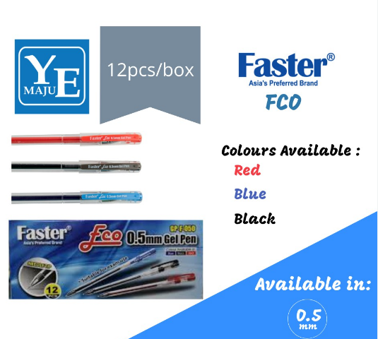Faster Asia's Preferred Brand FCO 0.5mm Gel Pen