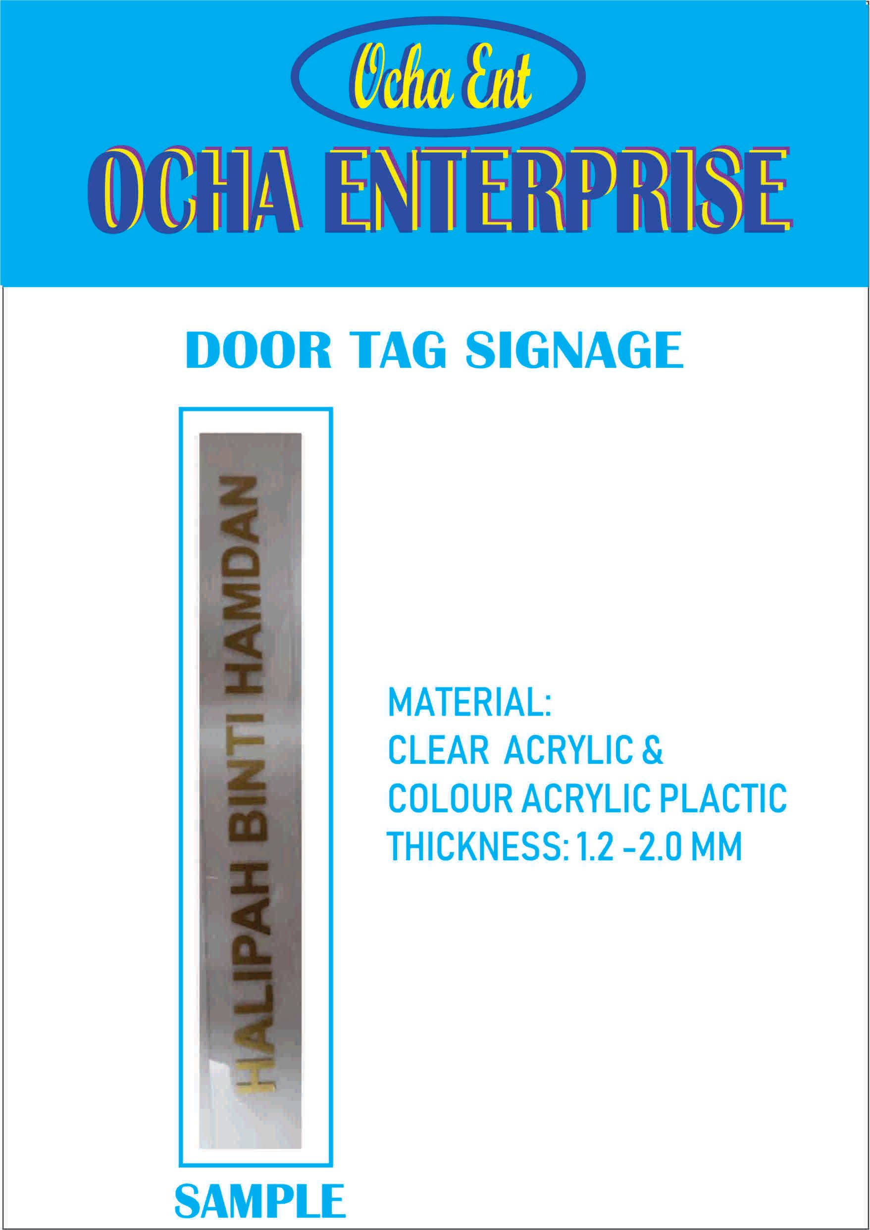 OCHA DOOR TAGGED SIGNAGE