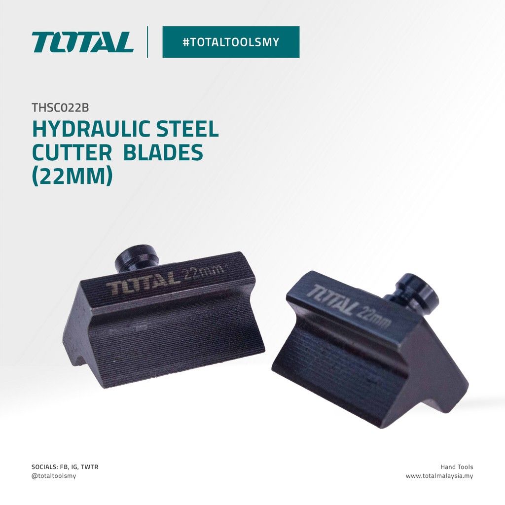 TOTAL HYDRAULIC STEEL CUTTER BLADES (22MM) THSC022B