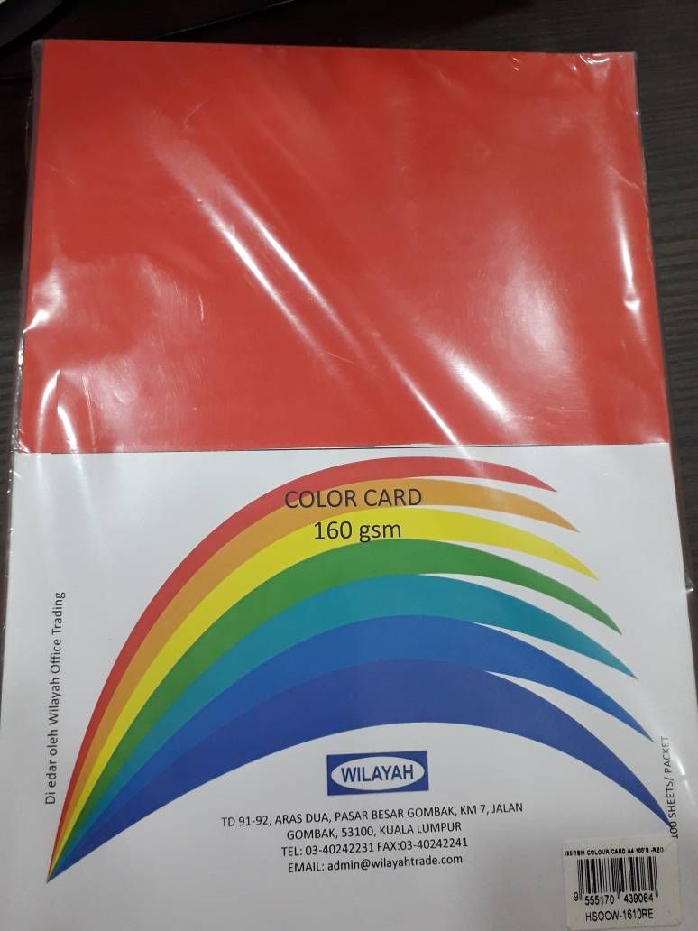 COLOUR PAPER 160GSM - RED