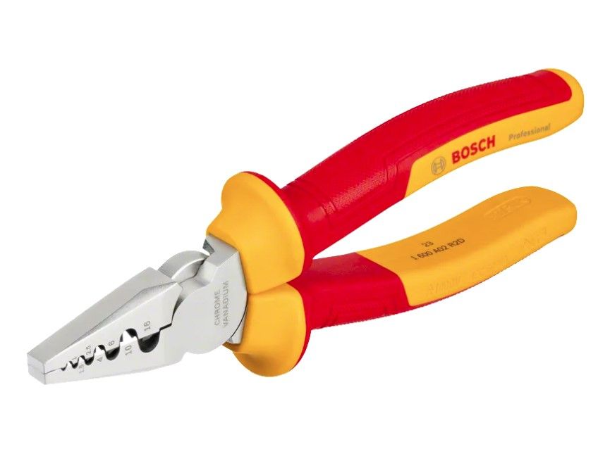 BOSCH VDE CRIMPING PLIER 180MM PROFESSIONAL PLIER (1600A02NE6)
