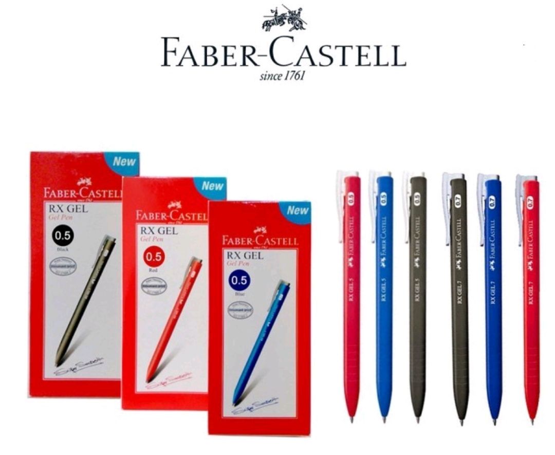Faber castell gel pen RX 0.5/0.7 (blue, black, red)