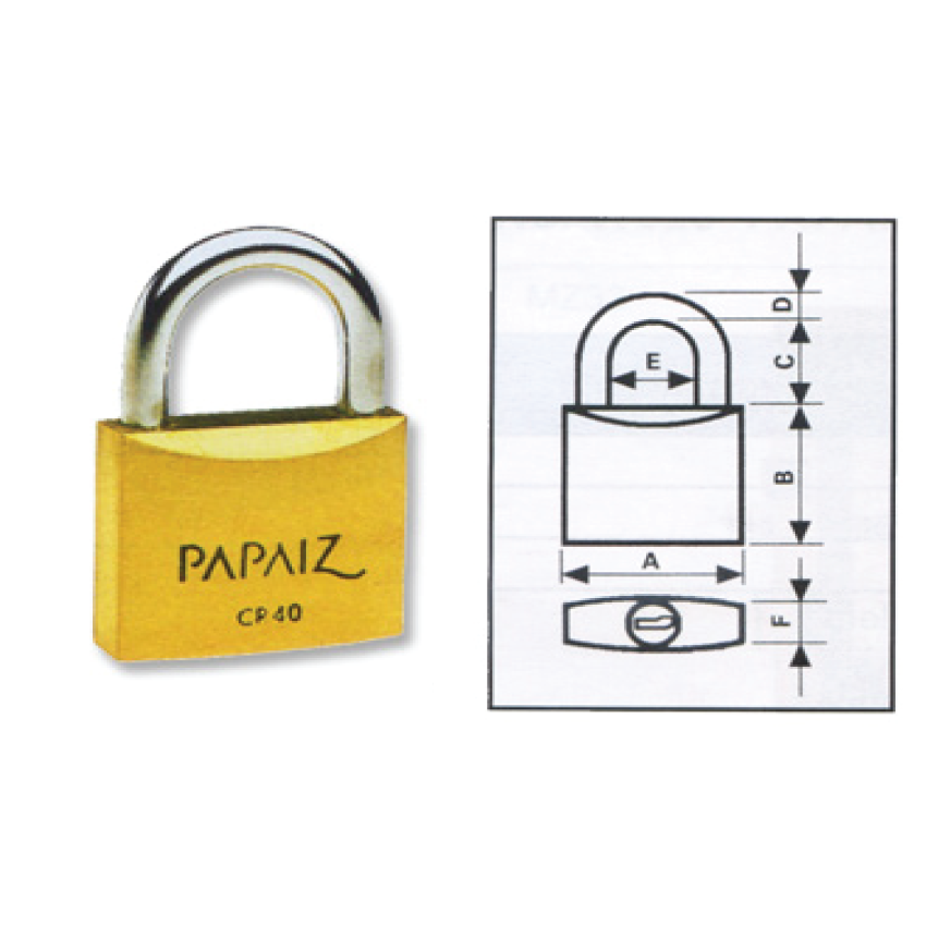 PAPAIZ Short Shackle Brass Padlock