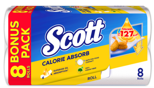 SCOTT KITCHEN TOWEL CALORIE ABSORB 8RX50S