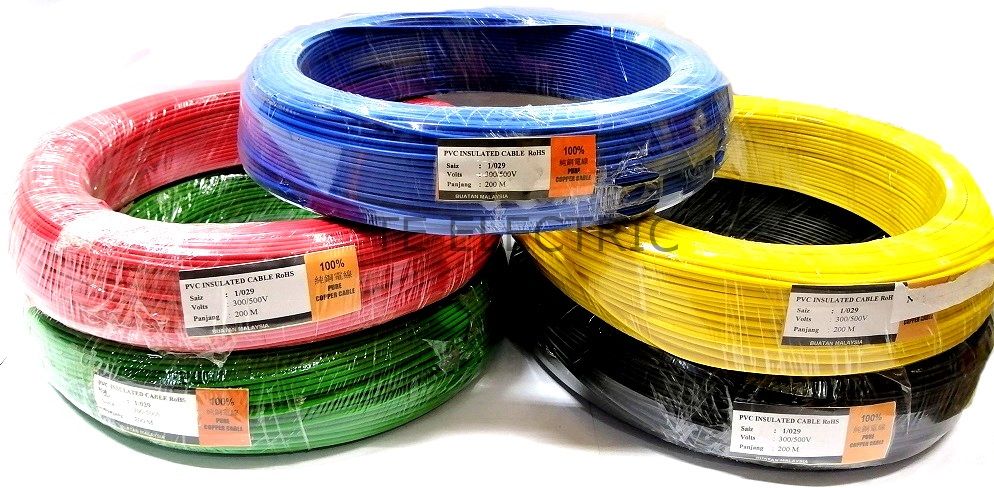QS Single Core PVC Insulated Cable 1.5mm Available in Red, Yellow, Blue, Green, Black and White