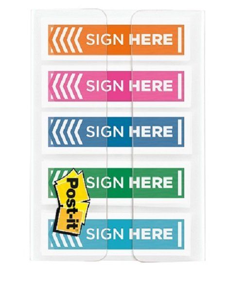 MESSAGE FLAG SIGN HERE (25 SHEETS)