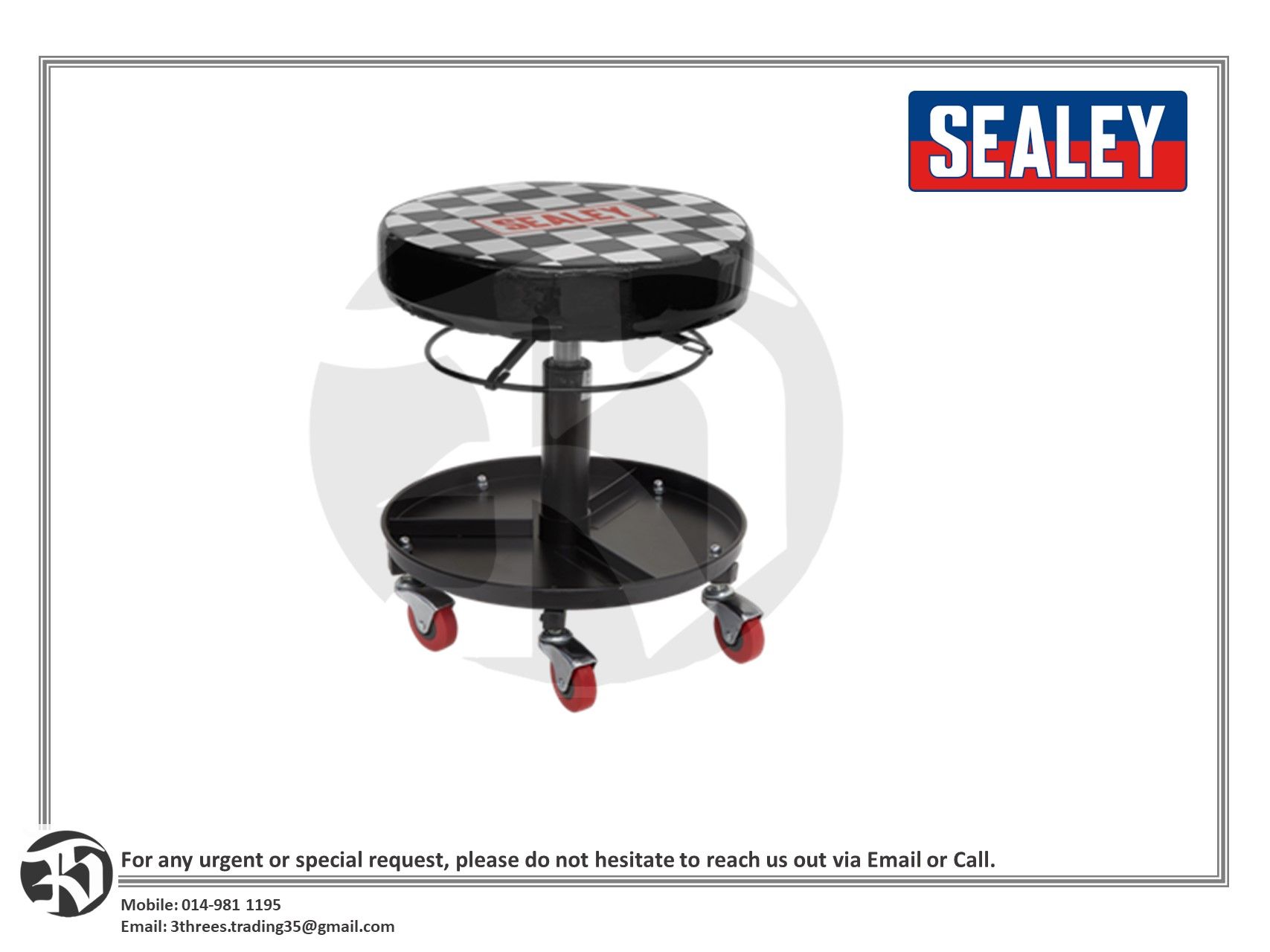 Pneumatic Mechanic's Seat SCR15