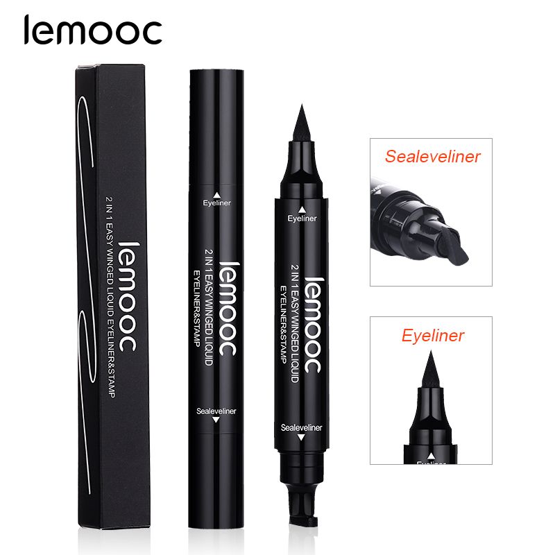 LEMOOC 2 in 1 Liquid Eyeliner Stamp Pen