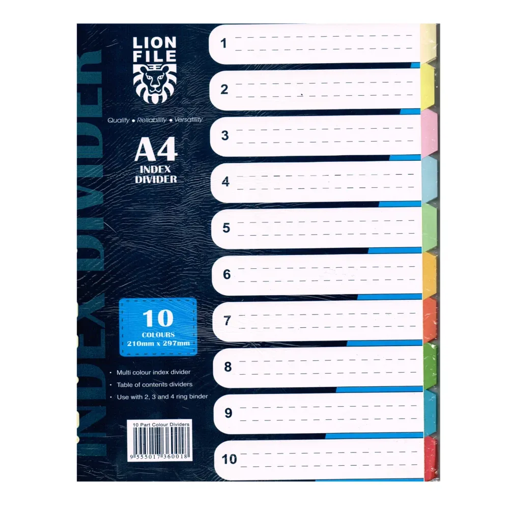 Index Divider 10 color