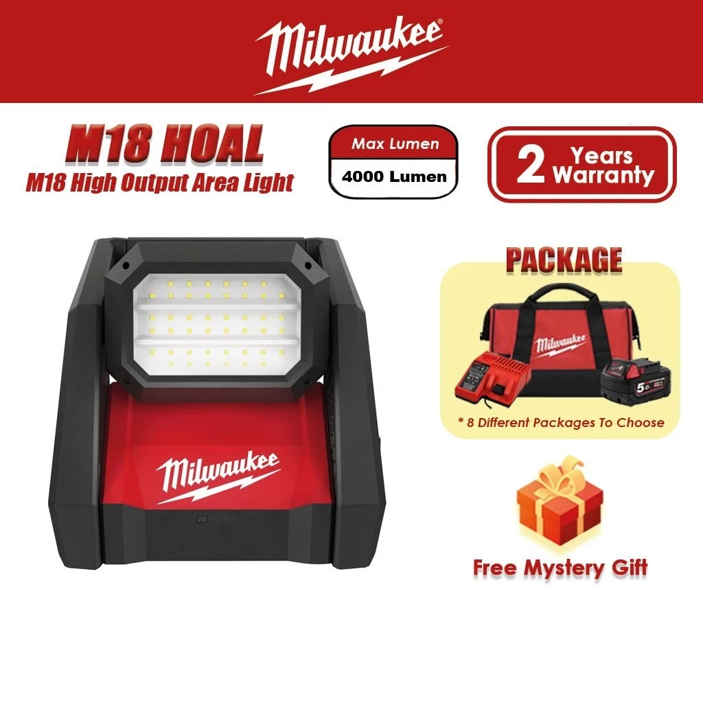 MILWAUKEE M18 HOAL TRUEVIEW 18V High Output High Performance Area LED Light 4000 Lumens M18HOAL