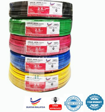 Arus Jaya Kabel 2.5MM 100M [Sirim] Arus Jaya Kabel 2.5MM 100M