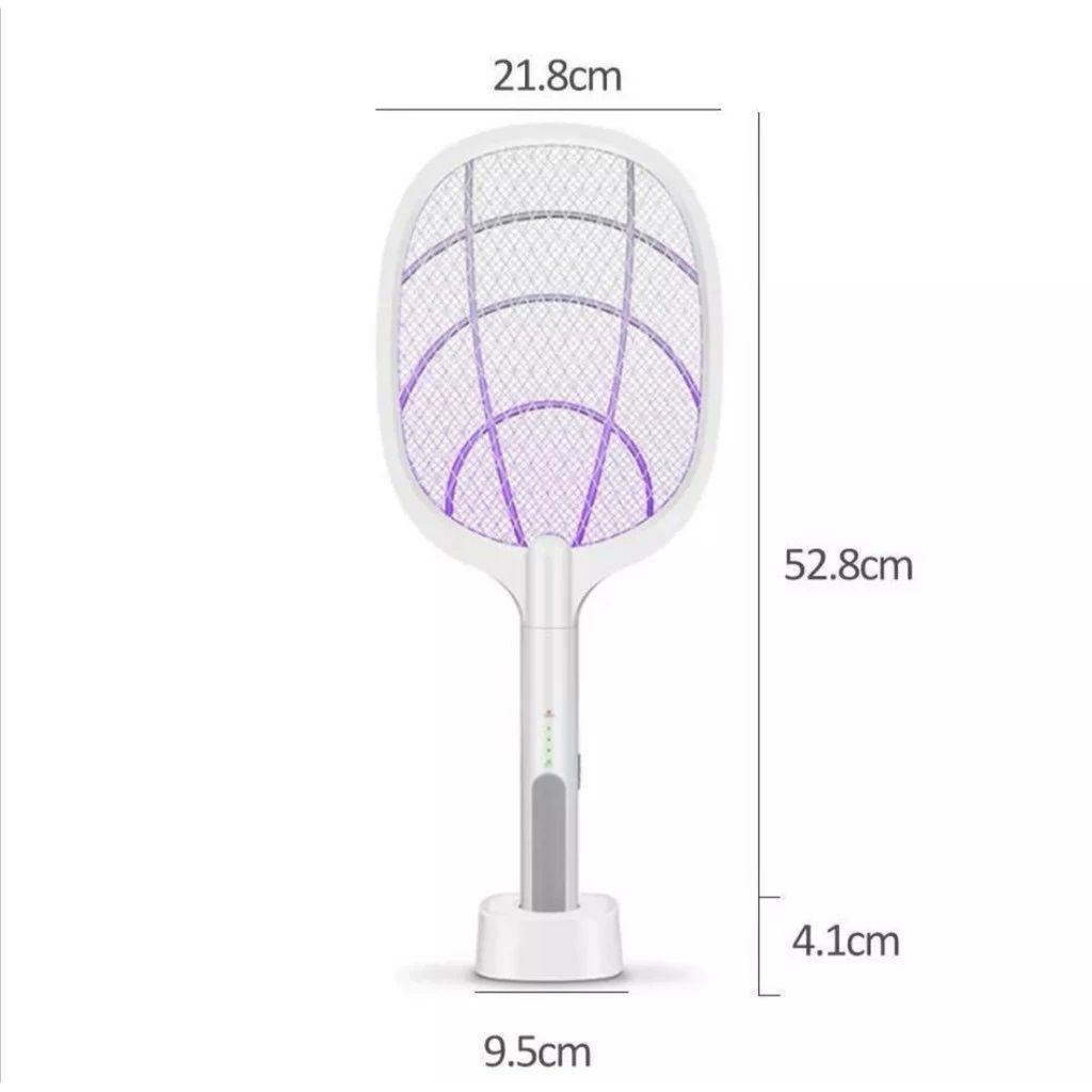 2 in 1 Electric Insect Racket Mosquito Swatter USB Rechargeable Dual Modes 2