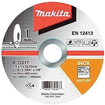 Makita *Makita B Aluminium Oxide Cutting Disc, 100mm x 1mm Thick, P120 Grit [10s]