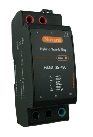 Hybrid Surge Diverter, 1 Phase, 25kA 10/350us Uc 480VAC, Alarm contact HSG1-25-480