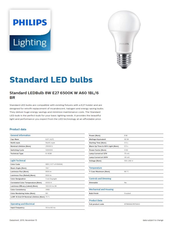 PHILIPS *PHILIPS LED BULB