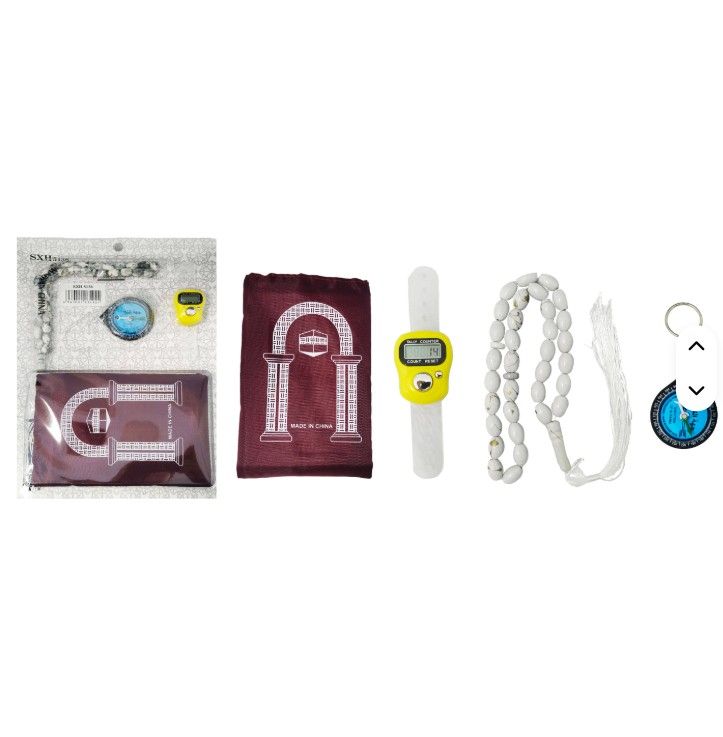 [ SALE ] 4pcs Mini sejadah qiblat campus digital tasbeh Muslim solat gift
