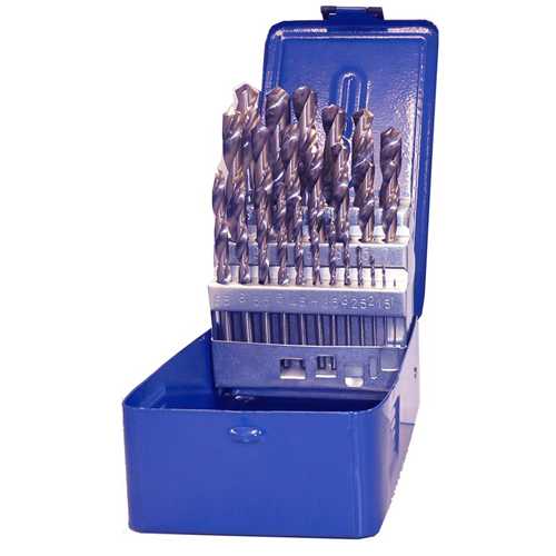 G-TECH HSS Drill Set, Half Ground, Bright Finish, Metric Size (M25) 25-PC