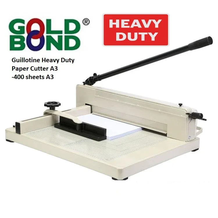 Gold Bond Guillotine A3 Heavy Duty Paper Cutter 858-A3 (400 sheets) Paper Cutter, Paper Trimmer, Rotary Trimmer, Heavy Duty Cutter, guillotine paper trimmer, A3 Paper cutter, A4 paper cutter