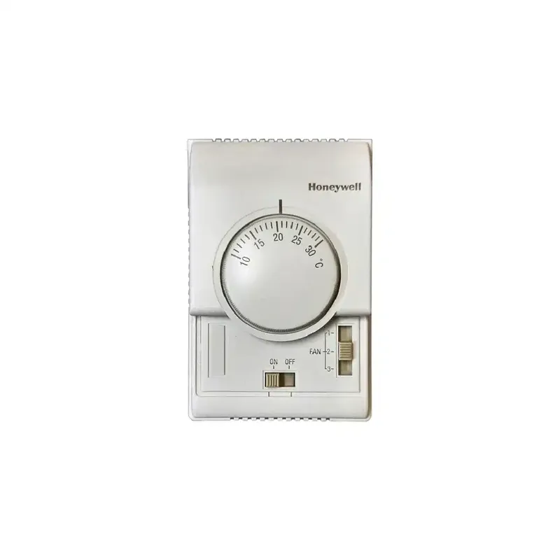 HONEYWELL HOME T6373A1108 ROOM THERMOSTAT C/W 3-SPEED FAN SWITCH (220-240V)~ 4(2)A S.P.D.T.