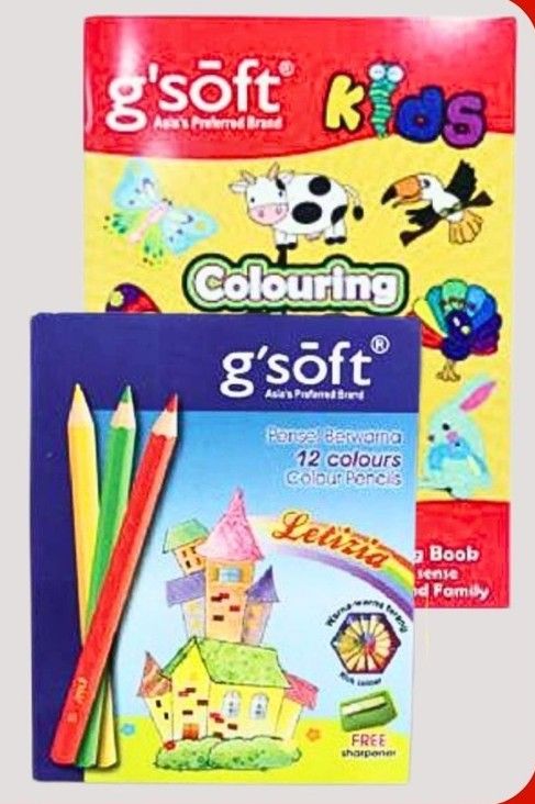 G'soft color pencil free coloring book 1812 Short CP-1824-KK