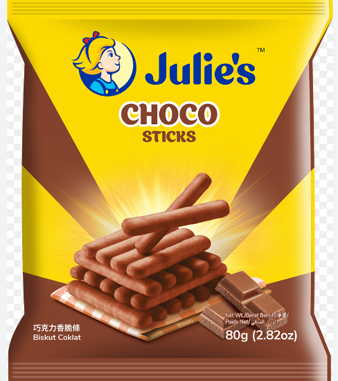 JULIE'S Choco Flavoured Sticks 80g