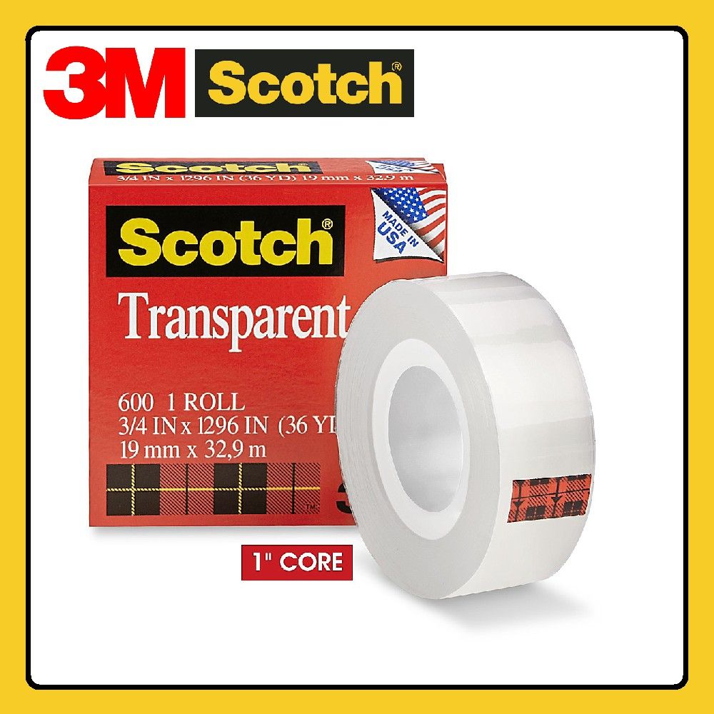 3M Scotch Transparent Tape 600 36yds