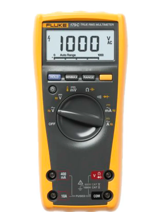 *Fluke 179 Handheld Digital Multimeter, True RMS, 10A ac Max, 10A dc Max, 1000V ac Max